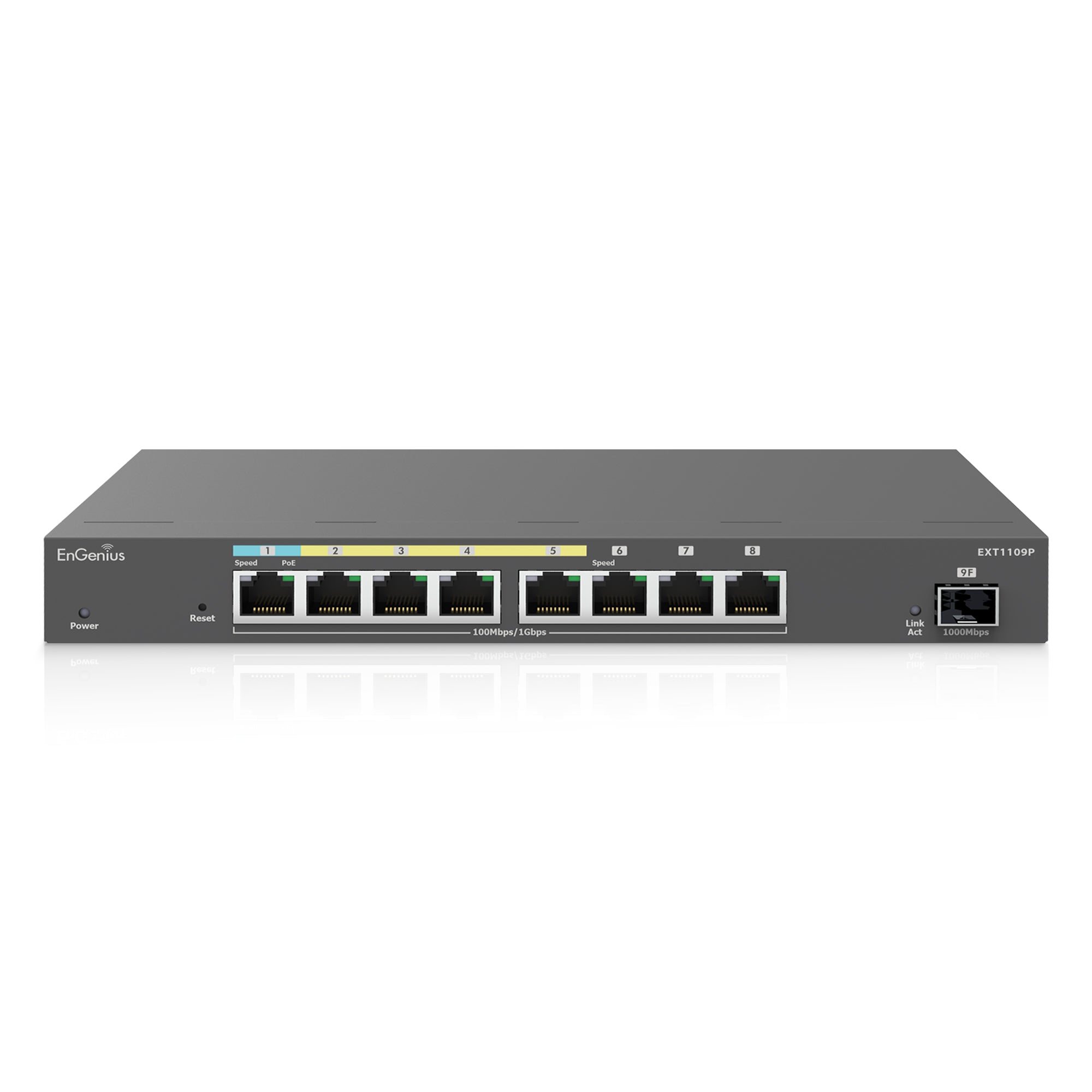 EXT1109P: Cloud Managed 8-Port Gigabit PoE+ Switch Extender w/ up to 60W Budget