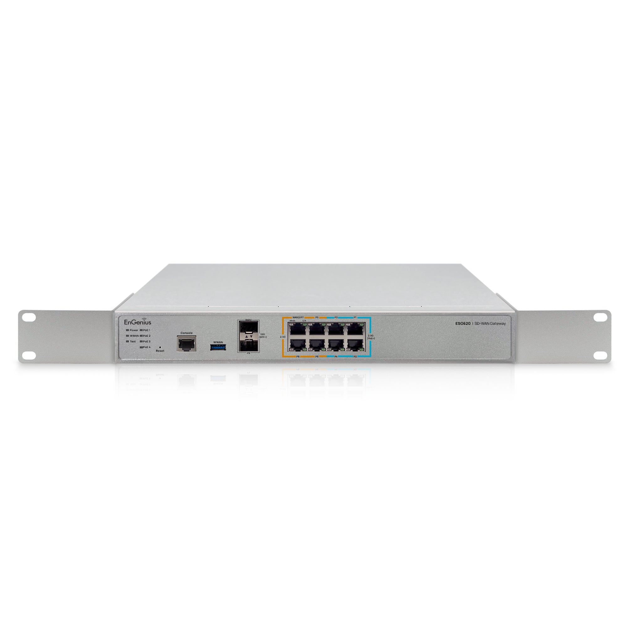 ESG620: Cloud Managed SD-WAN Security Gateway with Quad Core 2.2GHz and 8x 2.5G ports