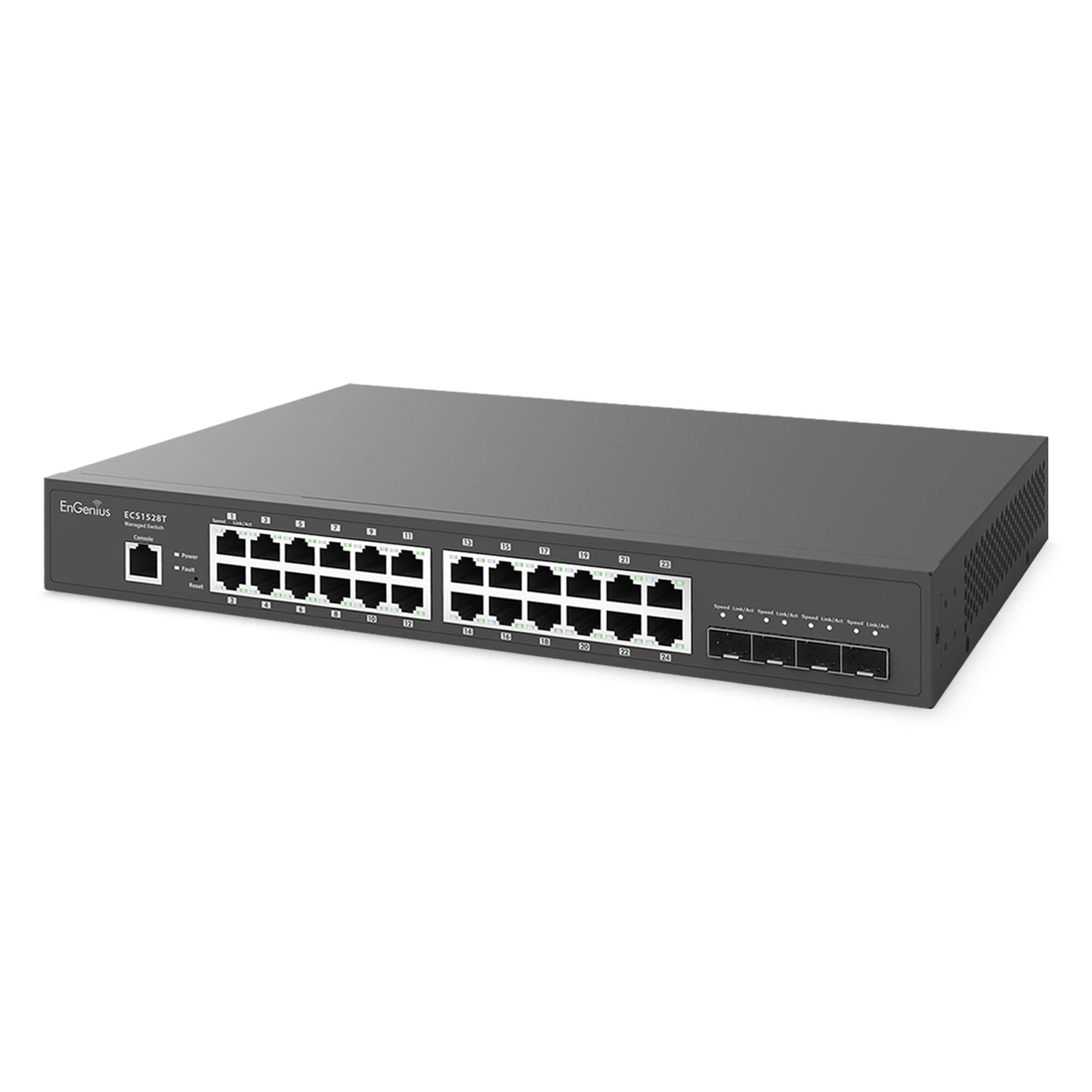 ECS1528T: Cloud Managed Switch 24 Port 13” Compact Gigabit with 4 SFP+ ...