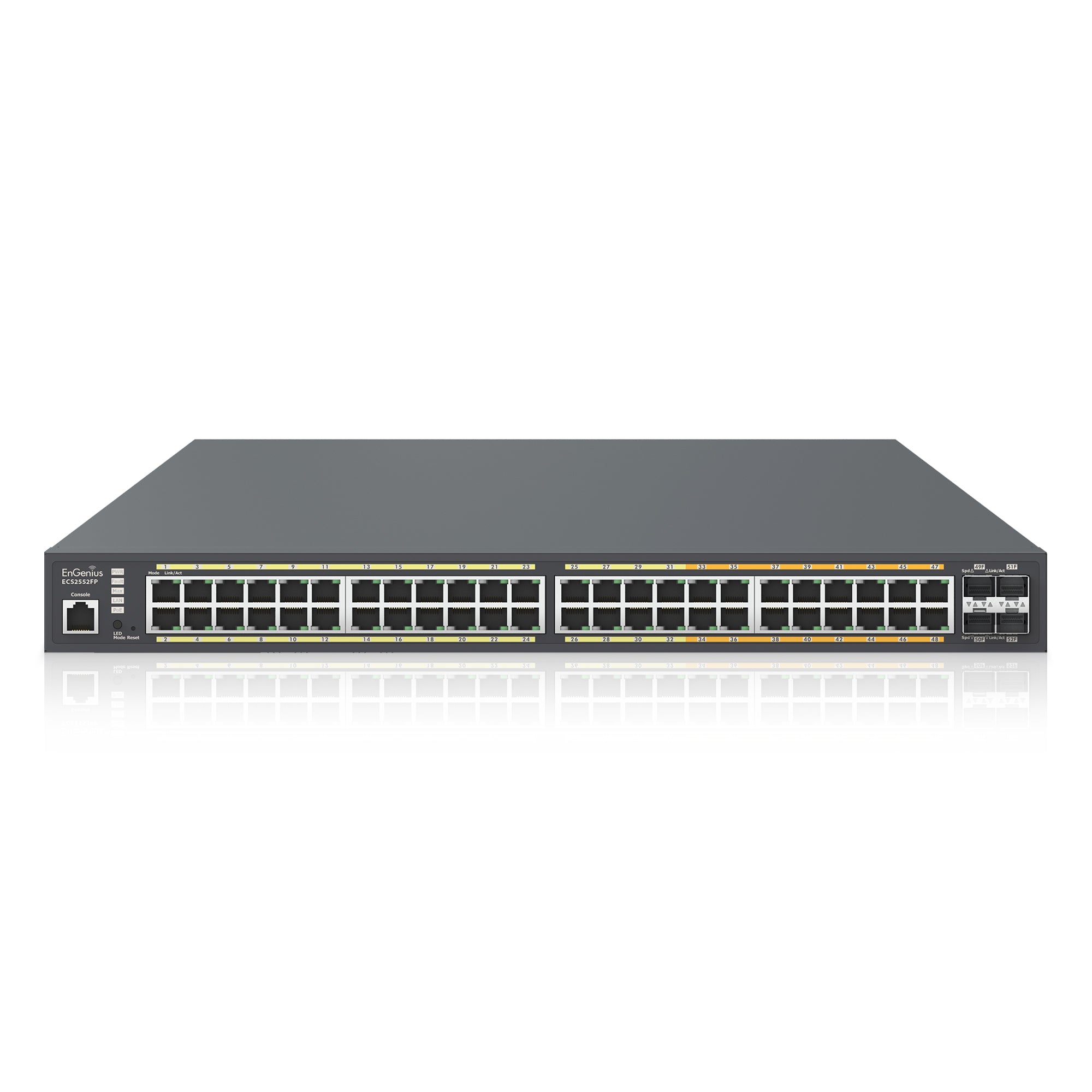 ECS2552FP: Cloud Managed 48-Port Multi-Gig PoE+ Network Switch with 4 SFP+ Ports