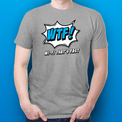 T-Shirt: Wi-Fi That's Fast (Gray Color)